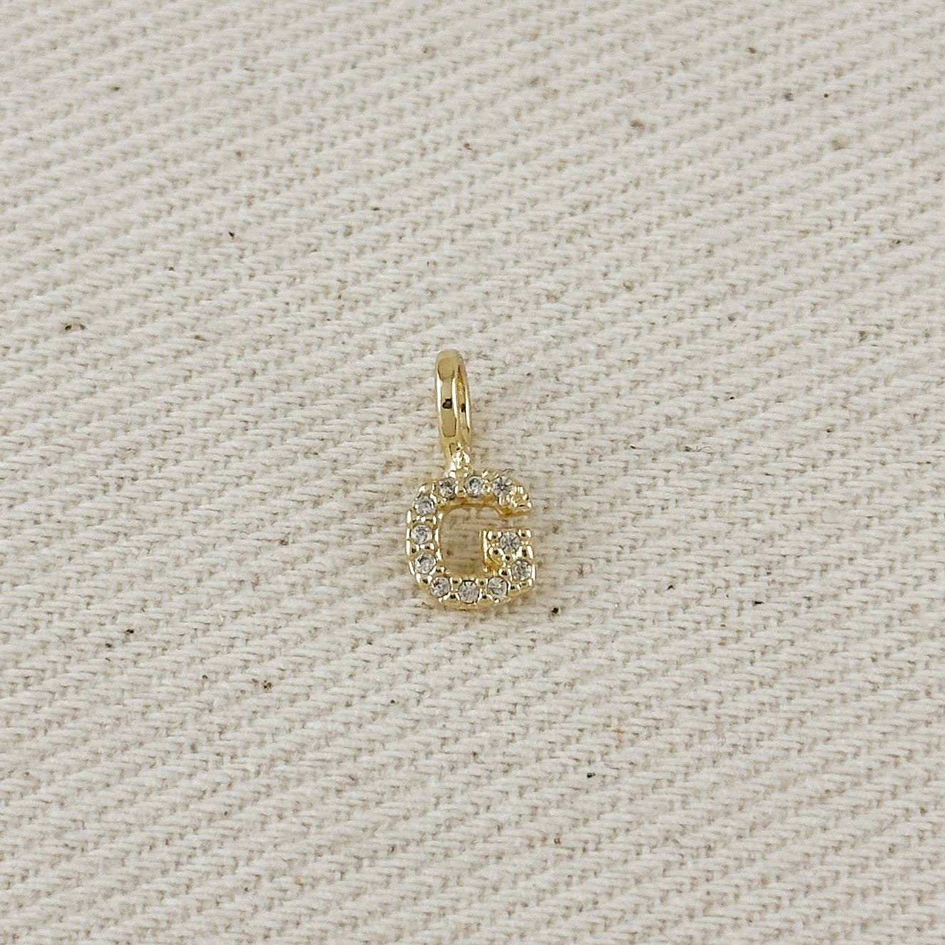 GoldFi – wholesale Individual charm/pendant – 18k Gold filled  Micro CZ Initial Letter Charm7