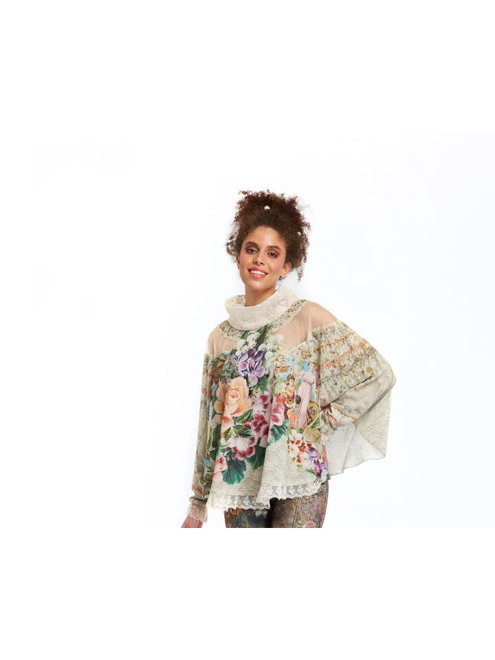 IPNG Design - Vendita all'ingrosso Camicetta - Donna - Blusa a scialle - Fortune In Flowerland3