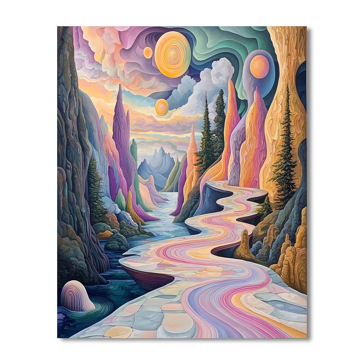 Artistry Rack – Engroshandel DIY-hobbysæt – Salvador Dali inspireret tid og rum - DIY Painting By Numbers Kit3