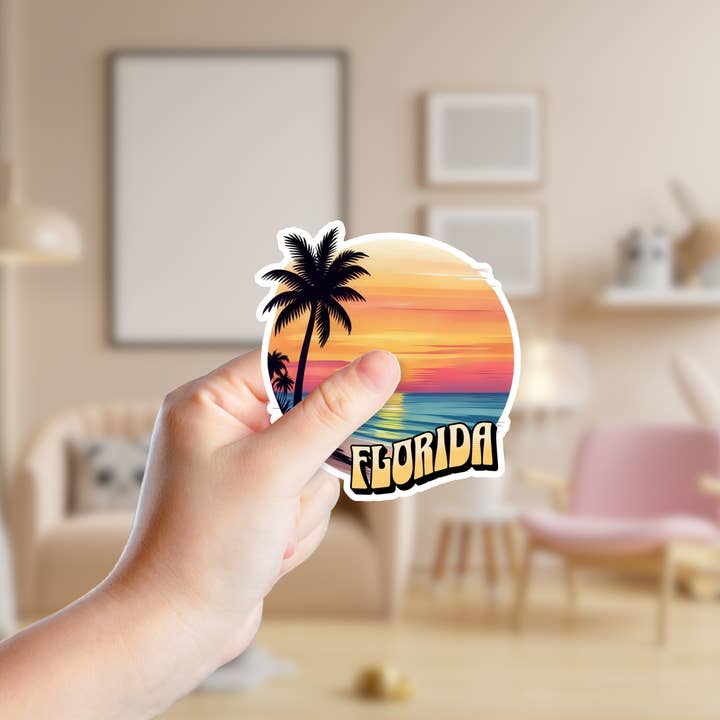 Shoreline Summit - Wholesale Sticker - Beach Sunset Custom Souvenir Sticker (B1041)1