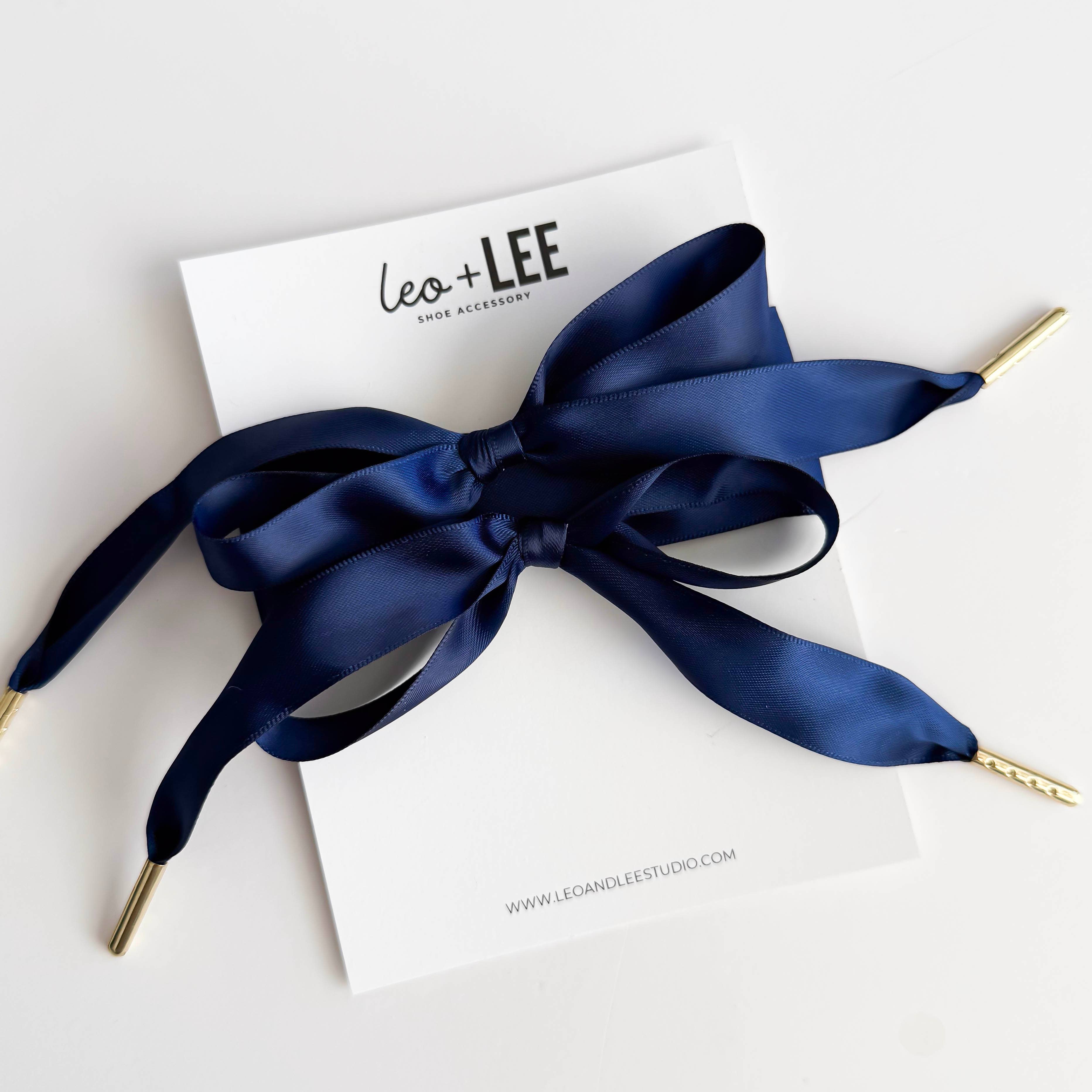 Leo & Lee Studio - Wholesale Shoelaces - Women's - Satin Sneaker Laces with Gold Aglets – Luxe Shoe Accessory0