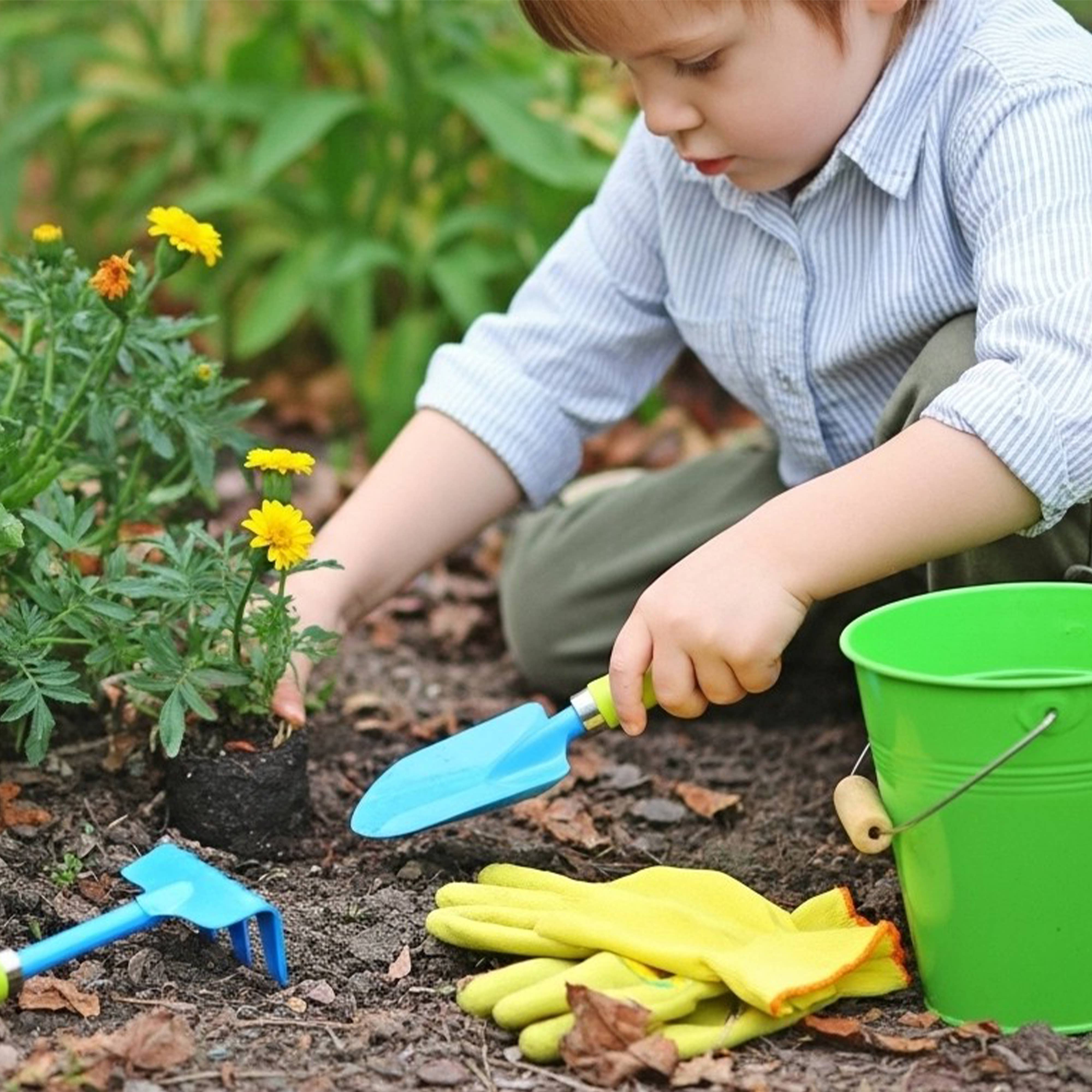 G & F Products - Vente Lot de jouets – enfant - Seau d'eau pour enfants avec outils de jardin13