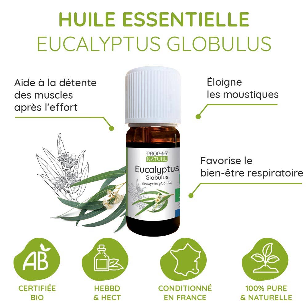 Propos'Nature - Wholesale Essential Oil - Organic Eucalyptus globulus Essential Oil 10ml7