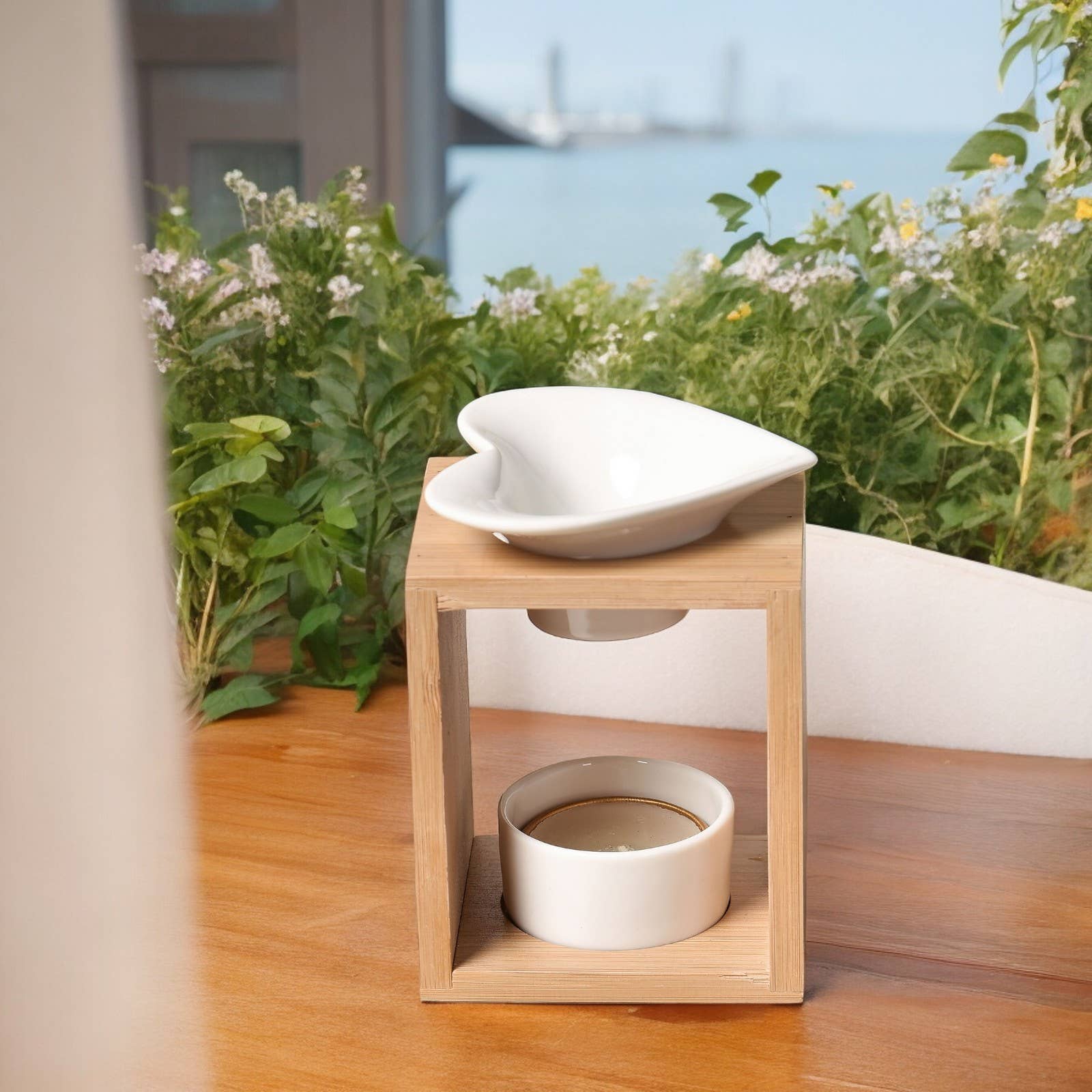 Zen'Arôme - Wholesale Fragrance Warmer - Scented Wax Melts Burner – Ceramic and Bamboo Candle Holder9