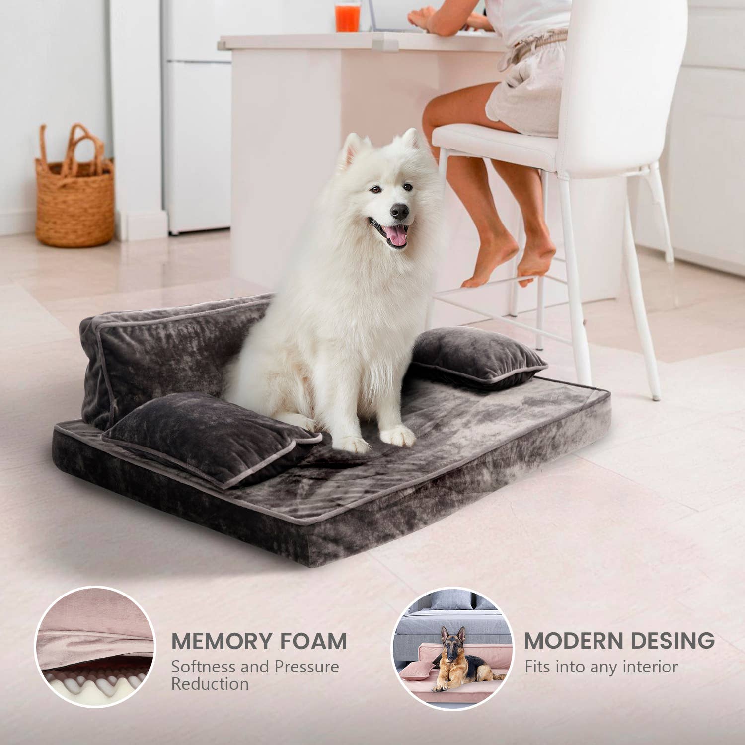 Precious Tails - Vente Panier – chien - Canapé-lit moderne Precious Tails - Grand9