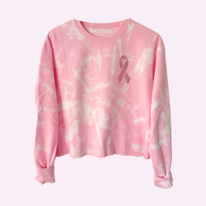 BCA SHINE ♡ voksen batik rhinsten sweatshirt for engroshandel hos BFFS & BABES