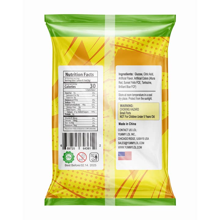 Yummy lol inc - Wholesale Gummy - Mini Sour Straw Candy