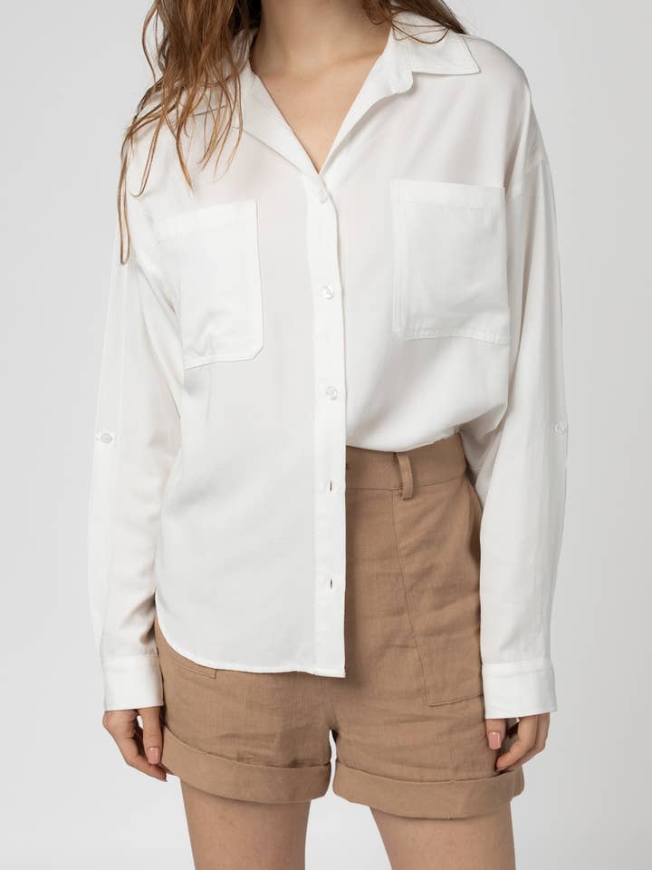 The Austin Top | Avslappnad topp med knappar för wholesale av MOD REF