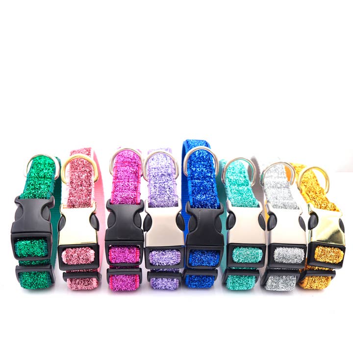 Mimi Green – wholesale Pet collar – Dog – Sparkly Mermaid Glitter Dog Collar - 8 Colors!2