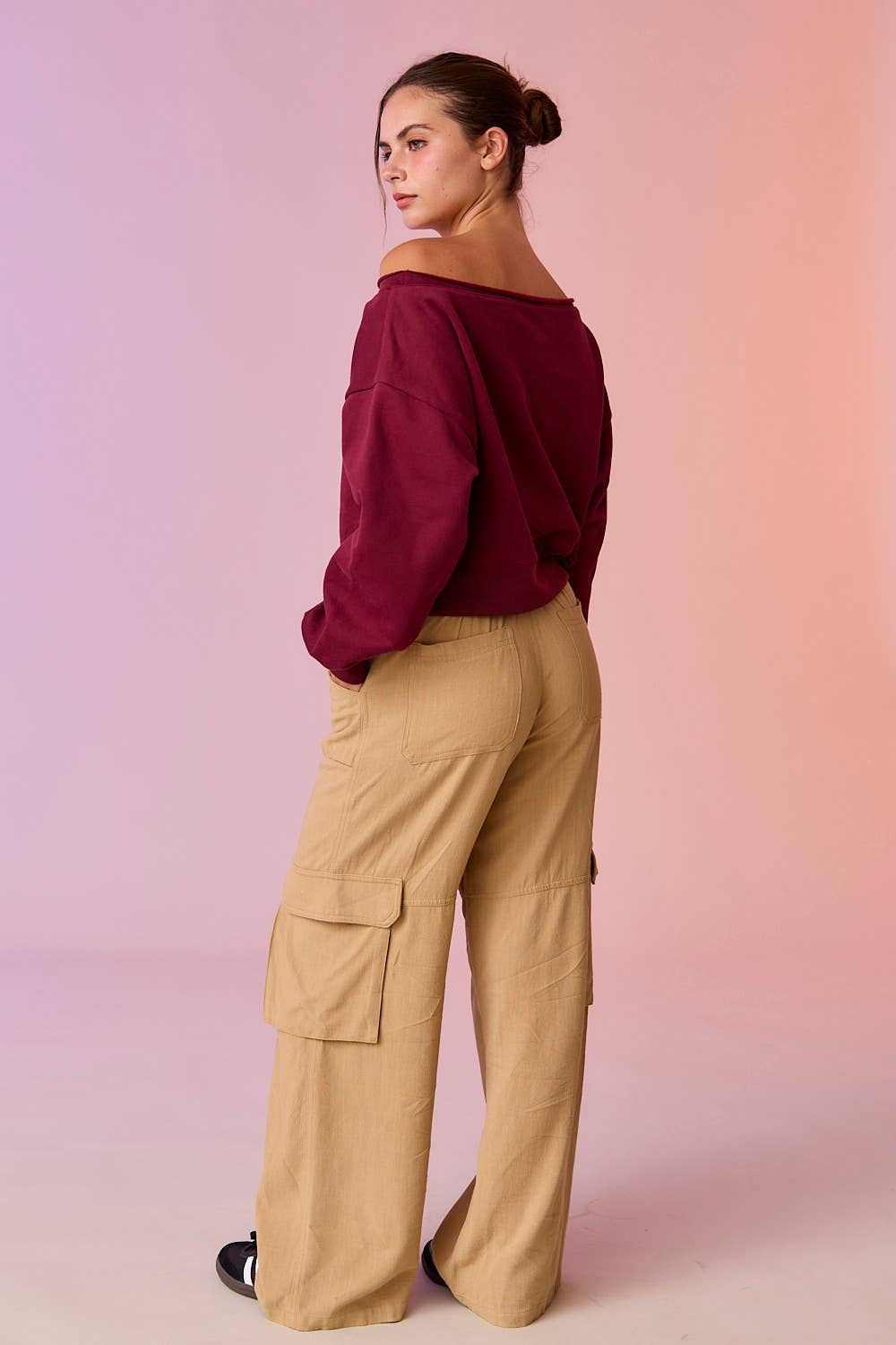 Papermoon - Wholesale Sweatshirt - Women's - PT17835 - Alina Off Shoulder Cropped Sweatshirt15