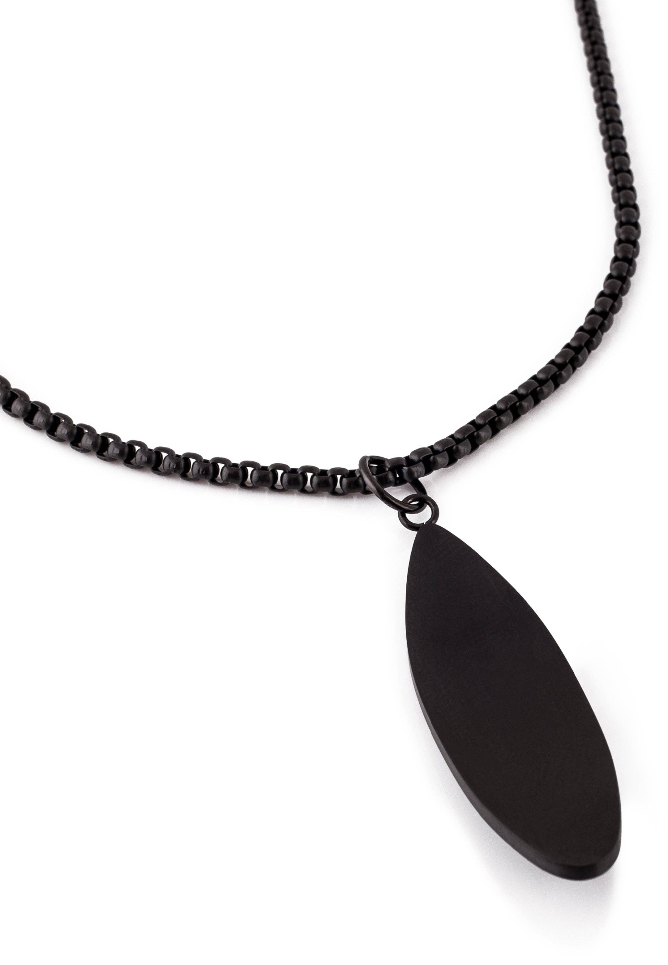 Blackskies - Wholesale Pendant/Charm Necklace - Nalu Surf Board Pendant / Necklace Matte Black 70 cm4
