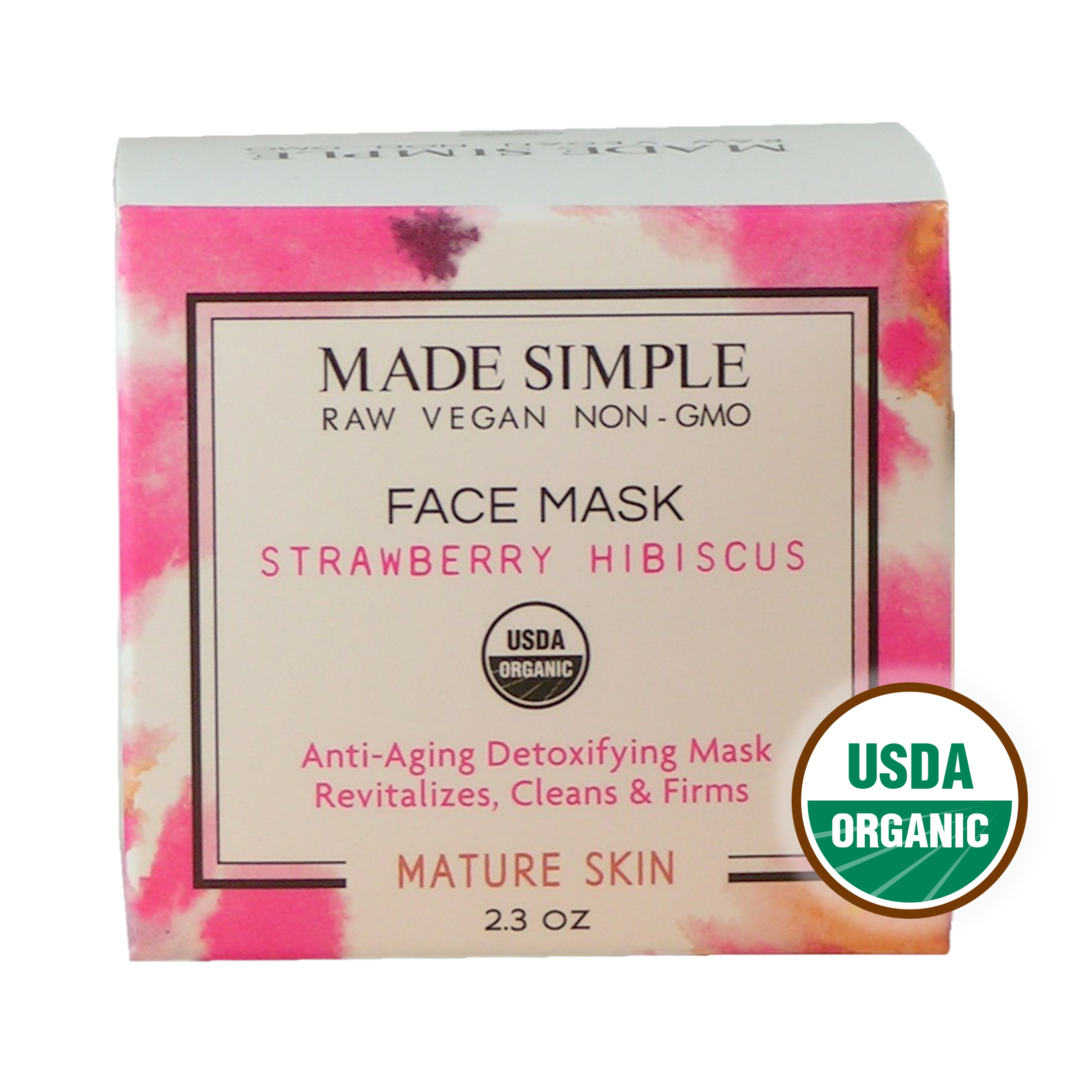 Made Simple Skin Care - Wholesale Skincare Face Mask - Strawberry Hibiscus Mask for Mature Skin - Organic & Vegan3