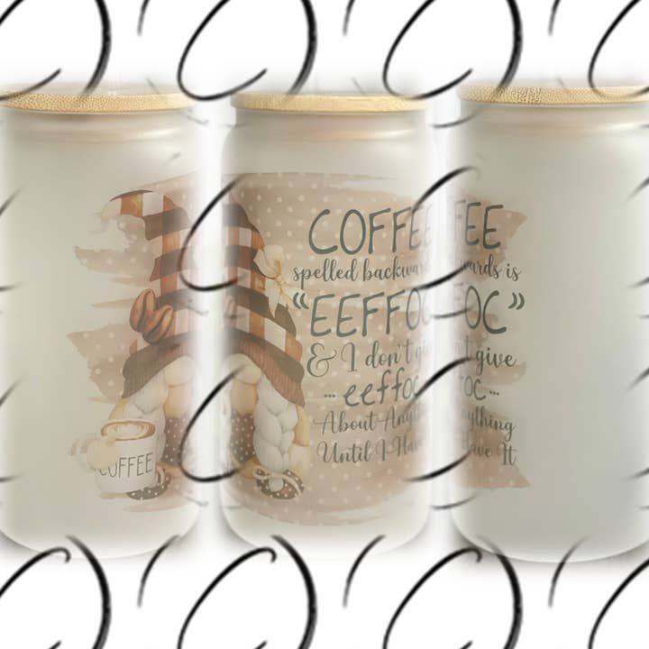 CMD Wholesale - Venta al por mayor Vaso/copa - Vaso Libbey de 16 oz con diseño de gnomo I Don't Give EEFFOC