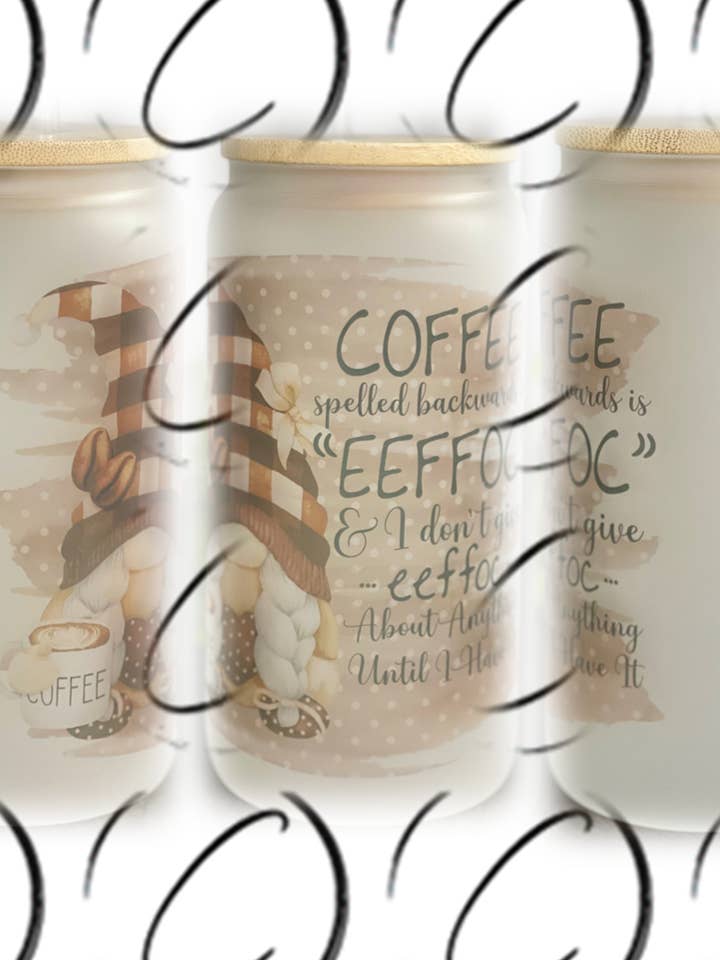 I Don't Give EEFFOC Gnome 16oz Libbey Glass for wholesale by CMD Wholesale