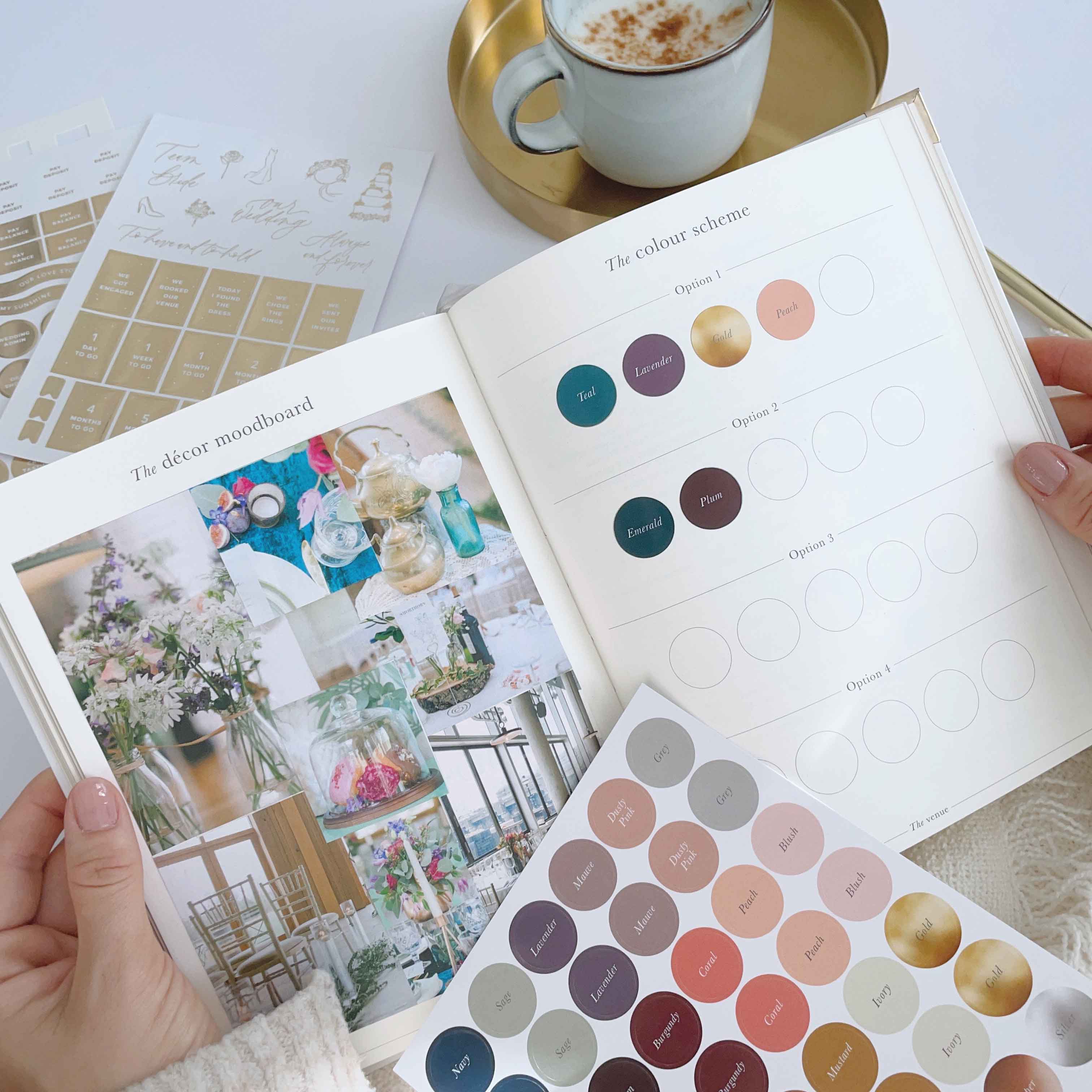 Blush And Gold – Agenda por atacado – Livro de organização de casamentos de luxo em folha de ouro e blush com G8