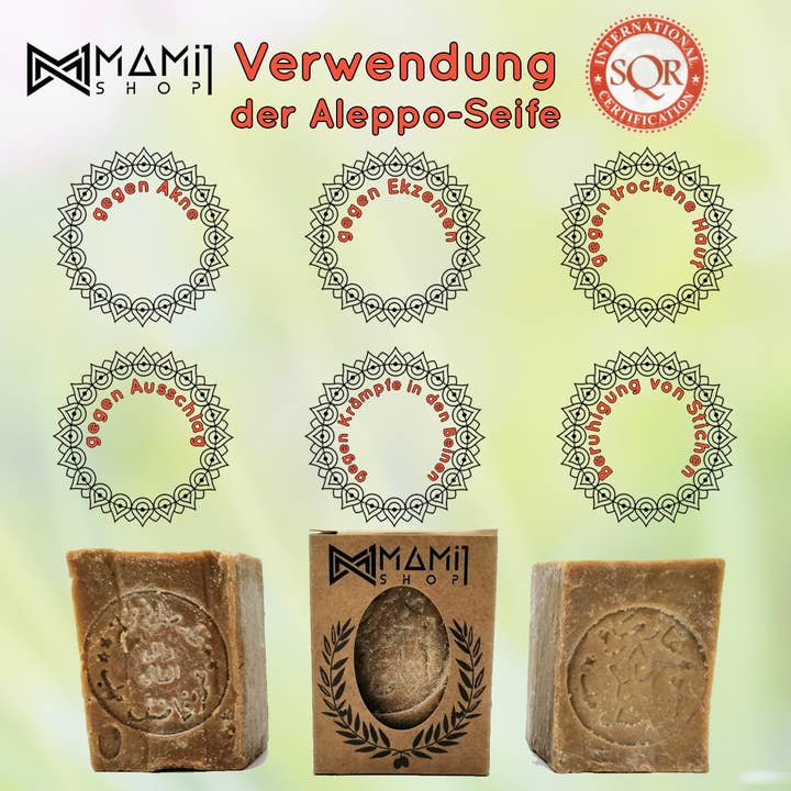 MaMi1Shop - Vendita all'ingrosso Saponette - Sapone di Aleppo MaMi 30 | Olio d'oliva | 30% Olio di alloro