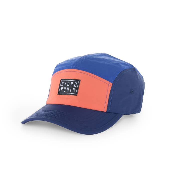 Hydroponic - Wholesale Flat Brim Cap - Men's - LB Crest CP 01 Navy/Orange1