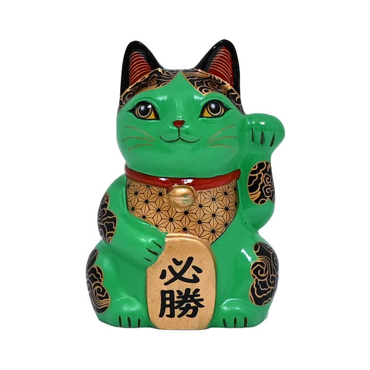 Urban Tokyo - Wholesale Decorative Figurine - 3.25"H Happineko Figurine Green Achievement (1/36)6