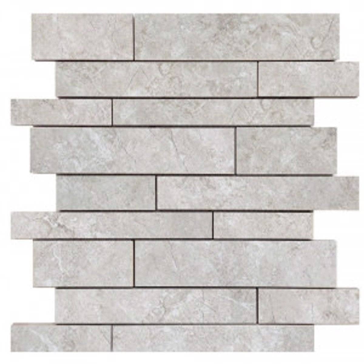 RSTM - Wholesale Wall Tile - Bazalt Grey Polished Random Strips Mosaic Porcelain Tile (12"x13") $5.55 /sq.ft0