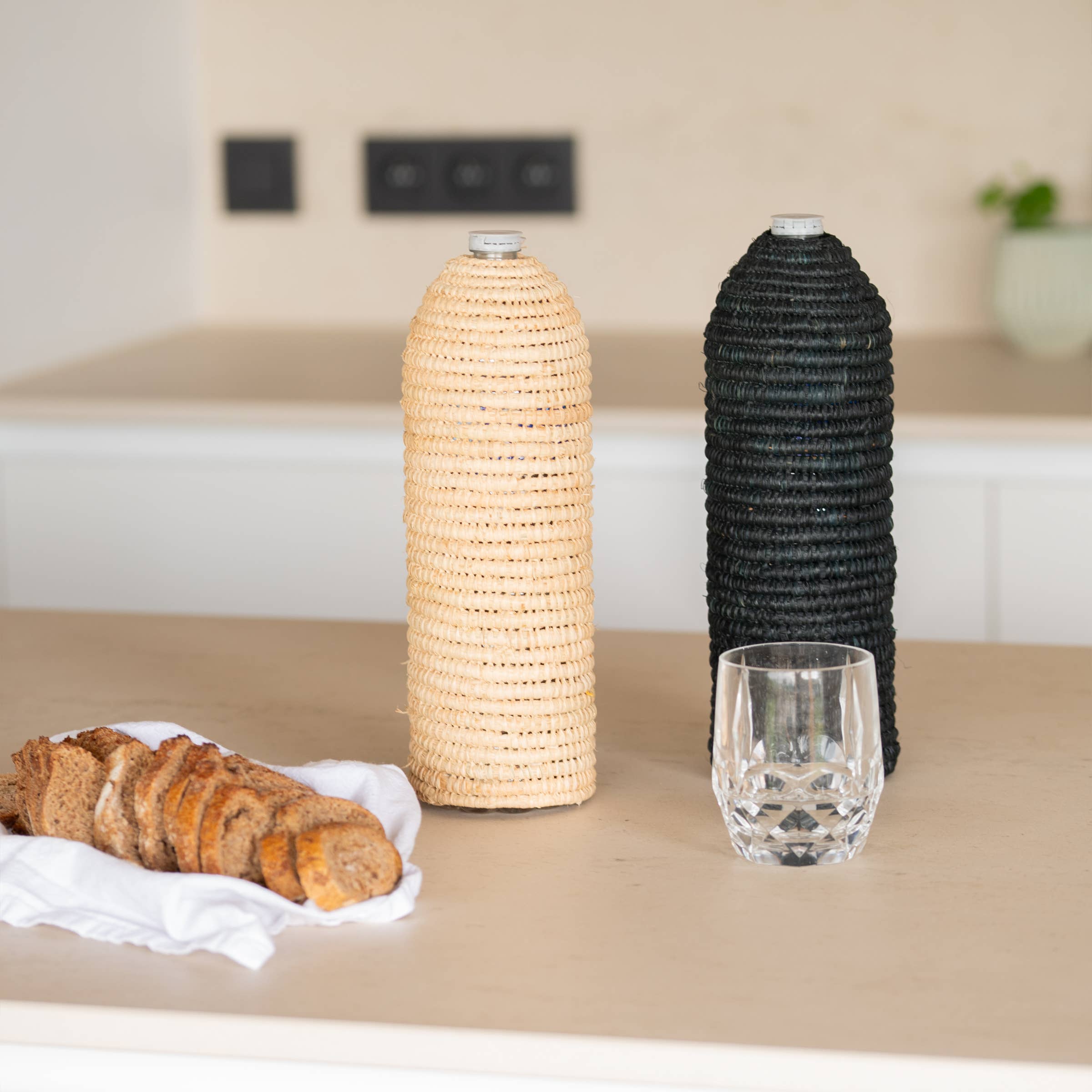 Collection Maroc - Wholesale Kitchen Tool/Gadget - Natural straw bottle cover 30 cm2