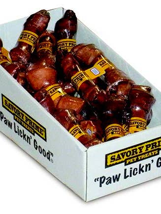 4-5" Knotted Bone Beef Display 48/Pc for wholesale by Savory Prime