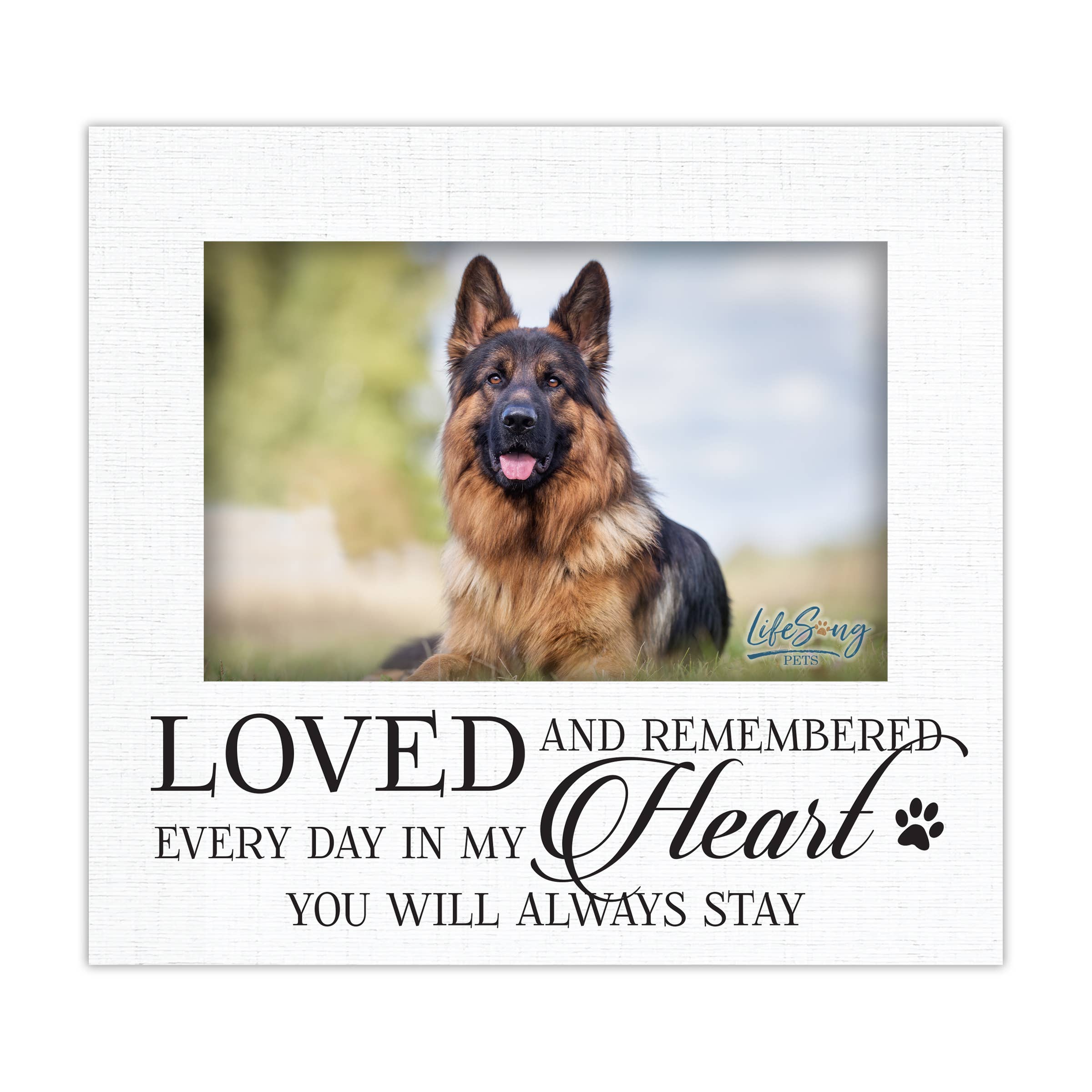 LifeSong Milestones - Wholesale Picture Frame - Dog Memorial Wooden Picture Frame – Loved and Remembered 1