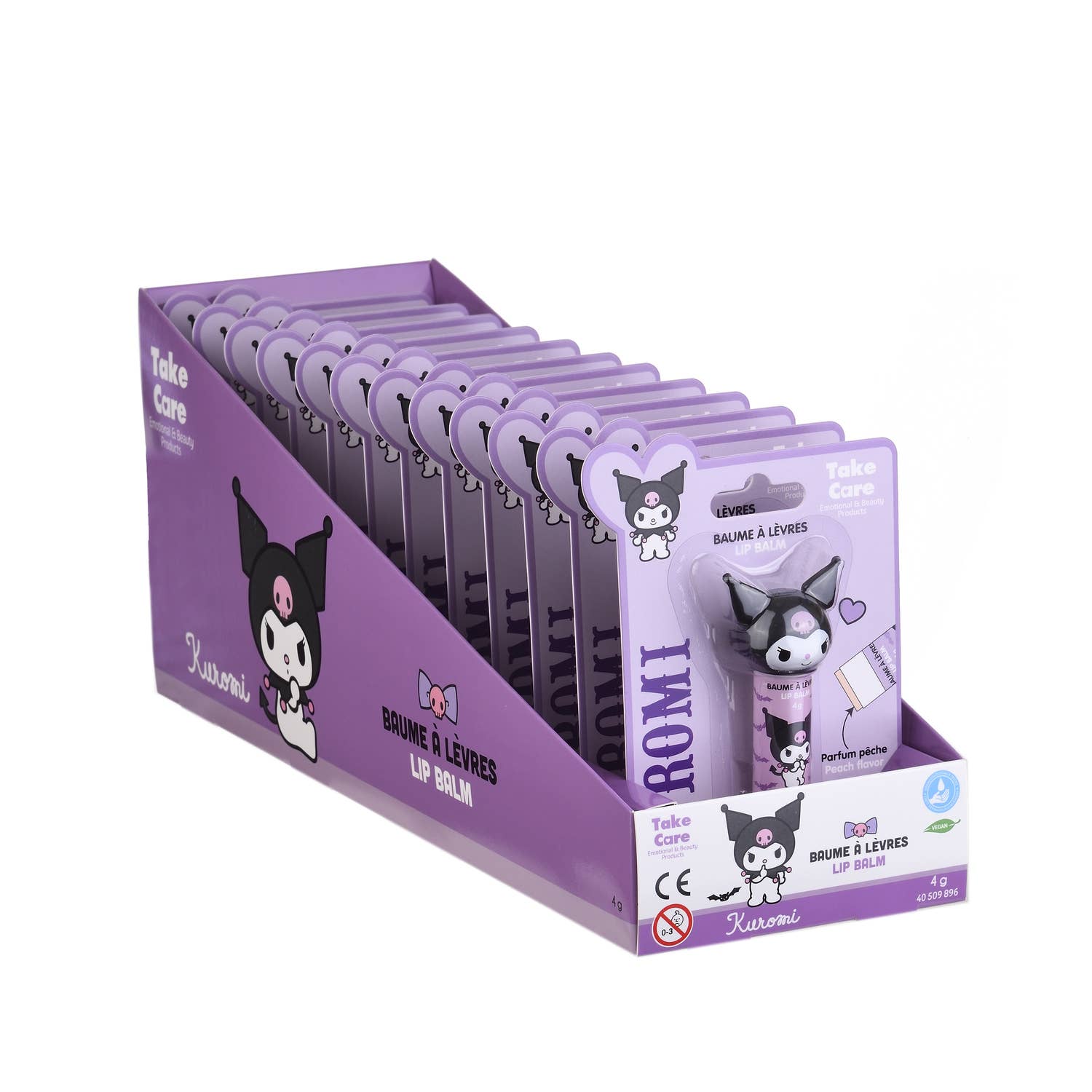 Takecare - Wholesale Lip Balm - 3D Head KUROMI Peach Lip Balm - 4g5