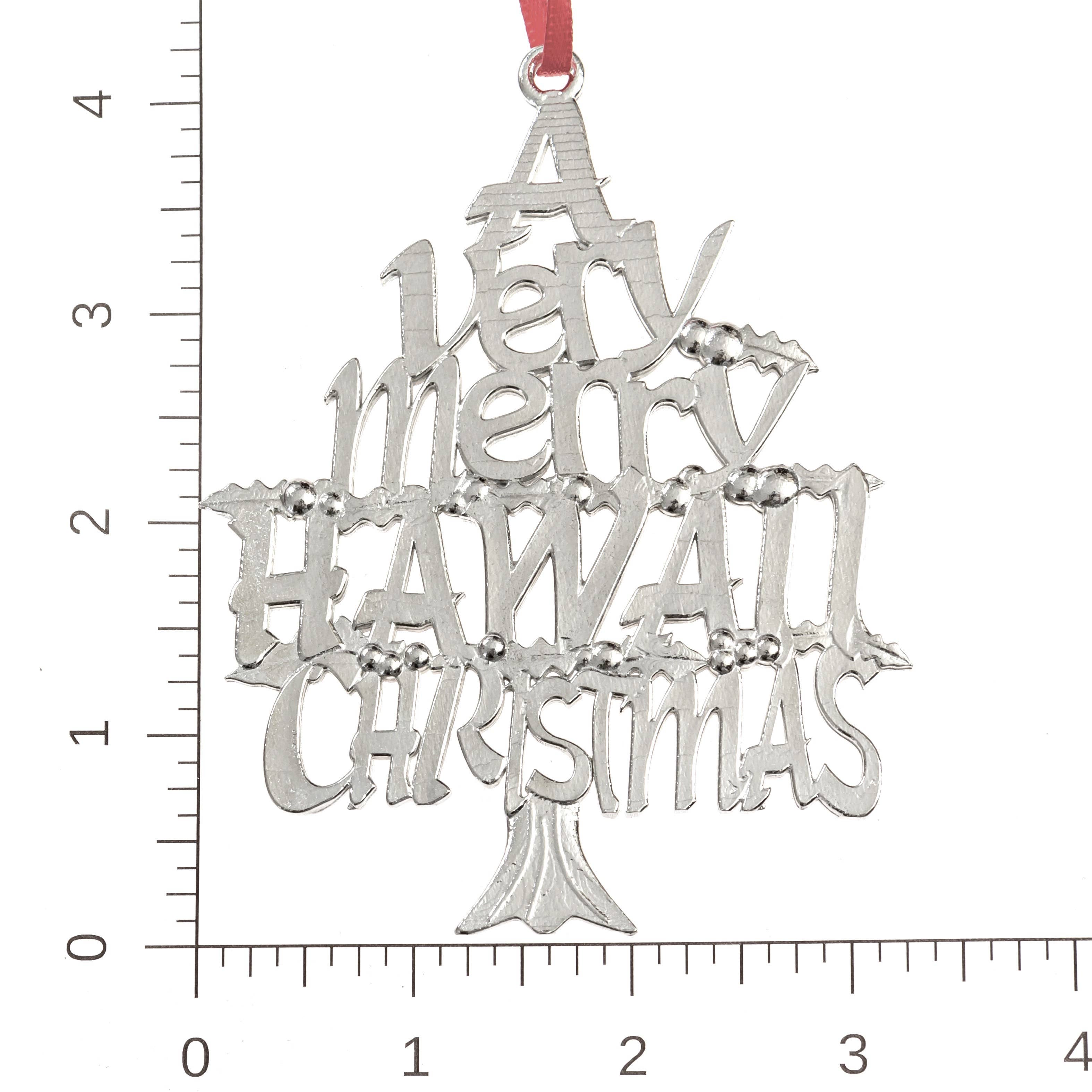House of Morgan Pewter - Wholesale Ornament - Merry Hawaii Christmas Ornament - Hawaii Gifts3