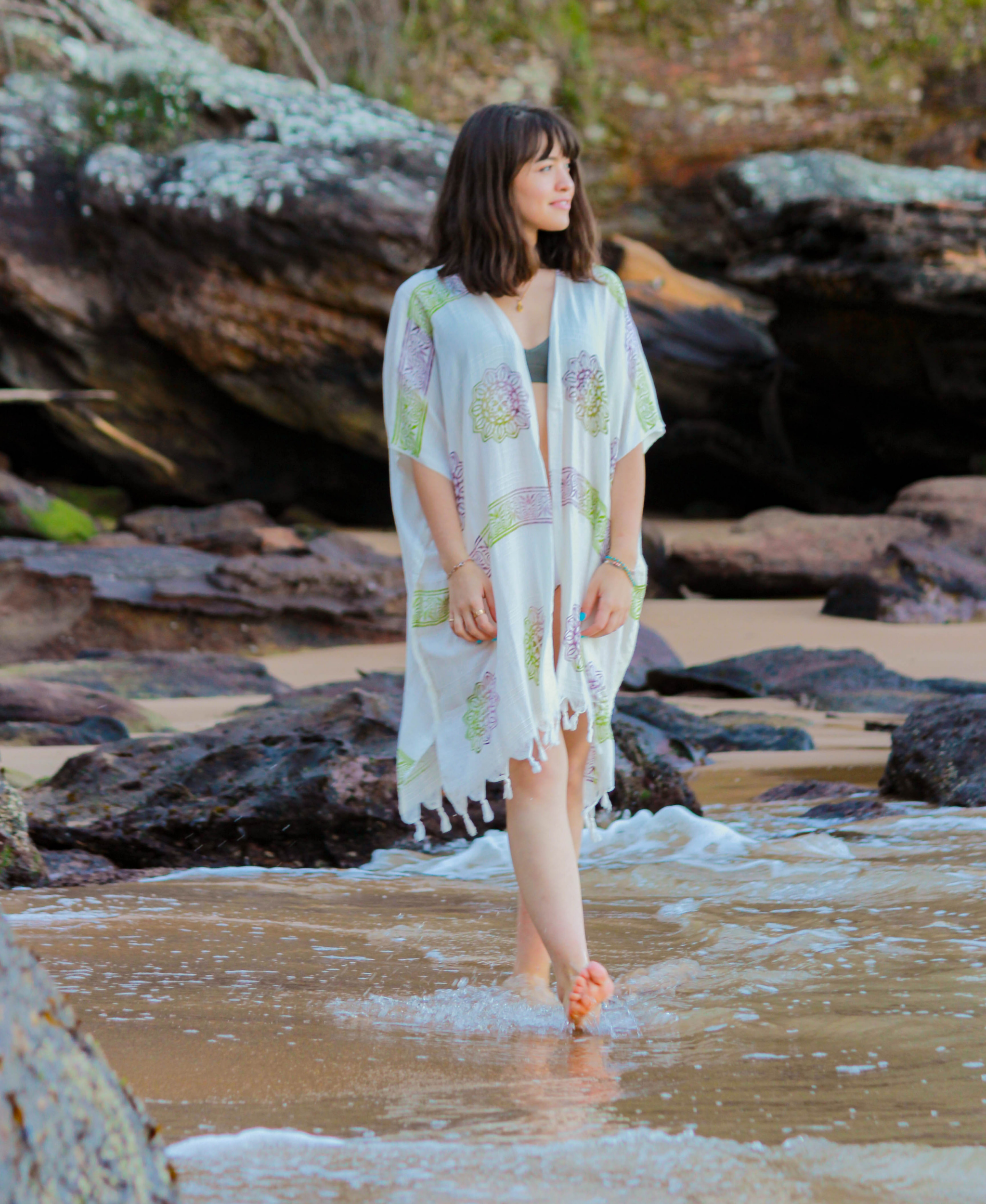 Anakiz Organic – Kimono - Mulher por atacado – Cardigan de quimono de algodão boêmio8