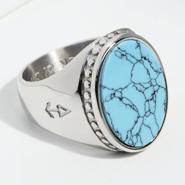 Ring DEUS TURQUOISE for wholesale by ROCK & STEEL