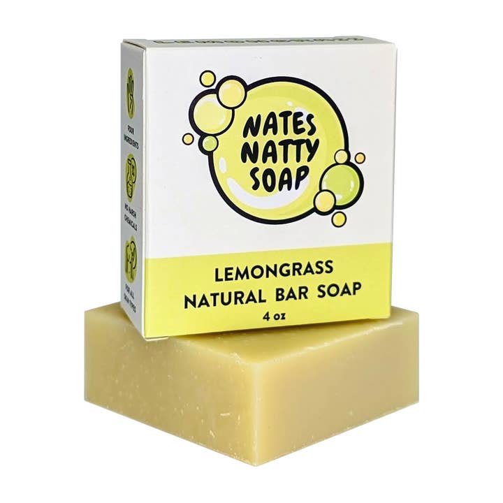 Lemongrass Natural Bar Soap, 4oz. for wholesale by Nate's Natty