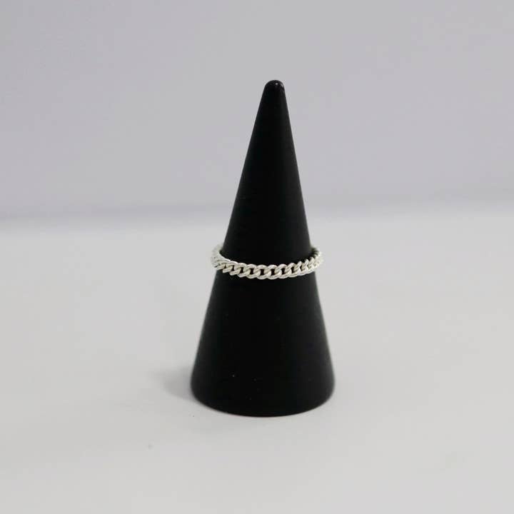 Dainty Curb Link Chain Ring - Choose Your Metal for wholesale by Metrix Jewelry