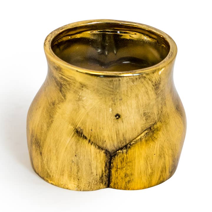 Antique Gold Medium Booty Flower Pot/Storage Jar for wholesale by McGowan & Rutherford Ltd