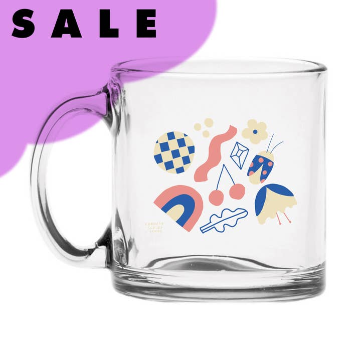 LADY BUG MUG - Glass Mug for wholesale by Carolyn Suzuki