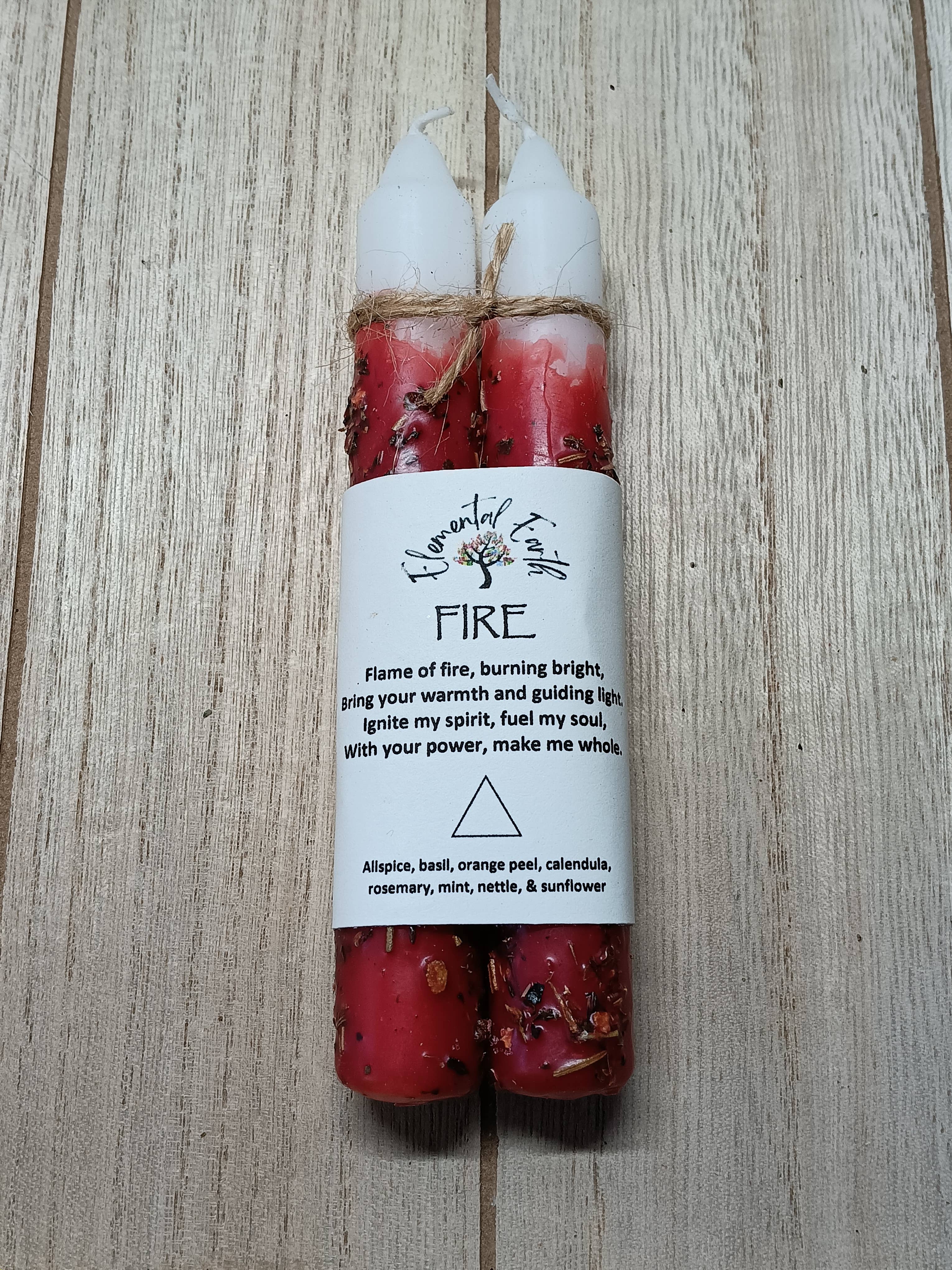 Elemental Earth Shop - Wholesale Tapered Candle/Candlestick - Fire elemental ritual candles0