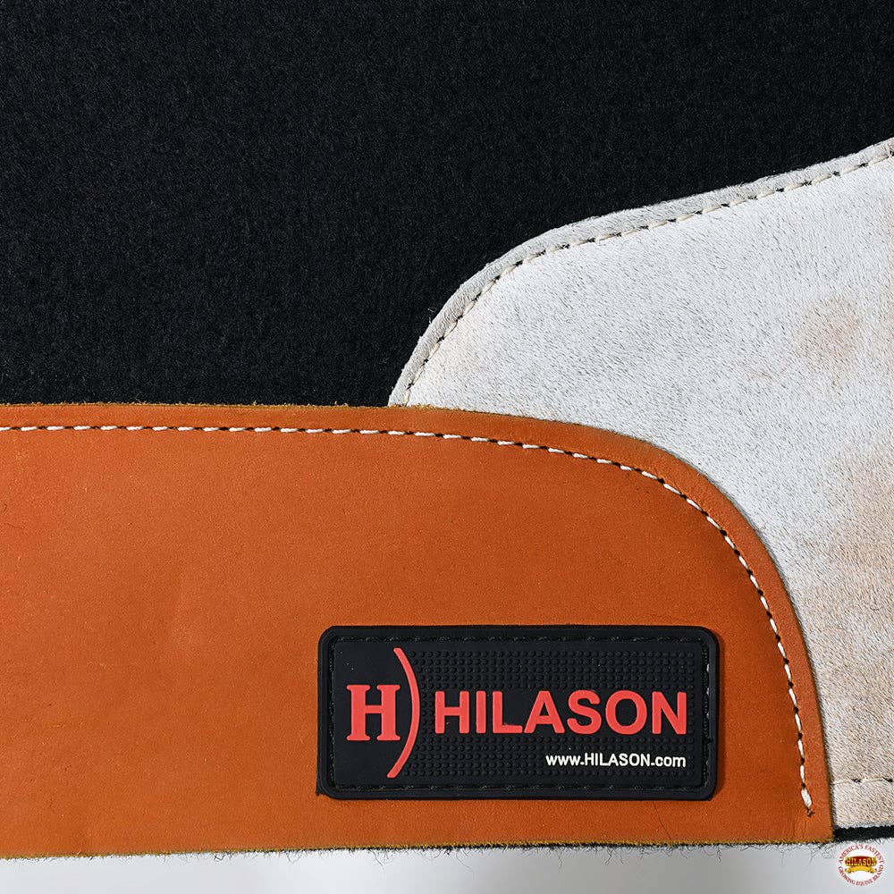 HILASON - Wholesale Horseback Riding Gear - HILASON Western Wool Felt Horse Saddle Pad W/ Distressed Wear Leather | for Horses7