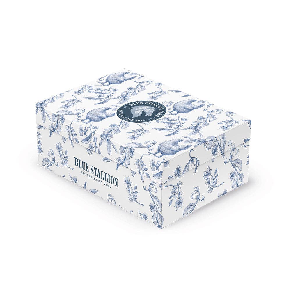 Blue Stallion Farm - Wholesale Tea Set - BLUE & WHITE 11-PIECE TEA SET WITH GIFTBOX5