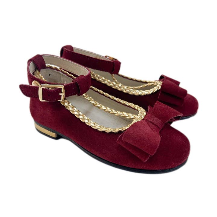 Impératrice Garnet Mary Janes pour la vente par Petite Maison Kids