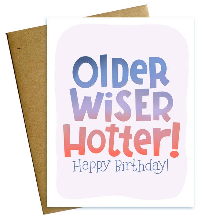 Cartão de aniversário mais velho mais sábio mais quente por atacado de Maggie Moore Studio