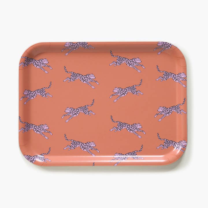 Orange Leopard Serving Tray - 27x20 cm for wholesale by BLU KAT
