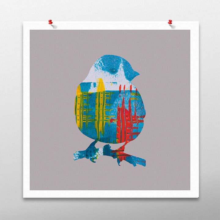 Œuvre d'art en forme de moineau, décoration murale, affiche, sans cadre pour la vente par Studio byAbi