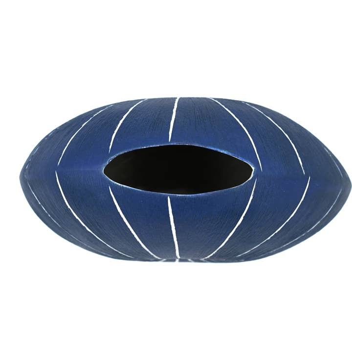 Art Floral Trading LLC - Vendita all'ingrosso Vasi - Diva Round Mini L - Blu 17 Vaso per Boccioli in Porcellana Fatto a Mano