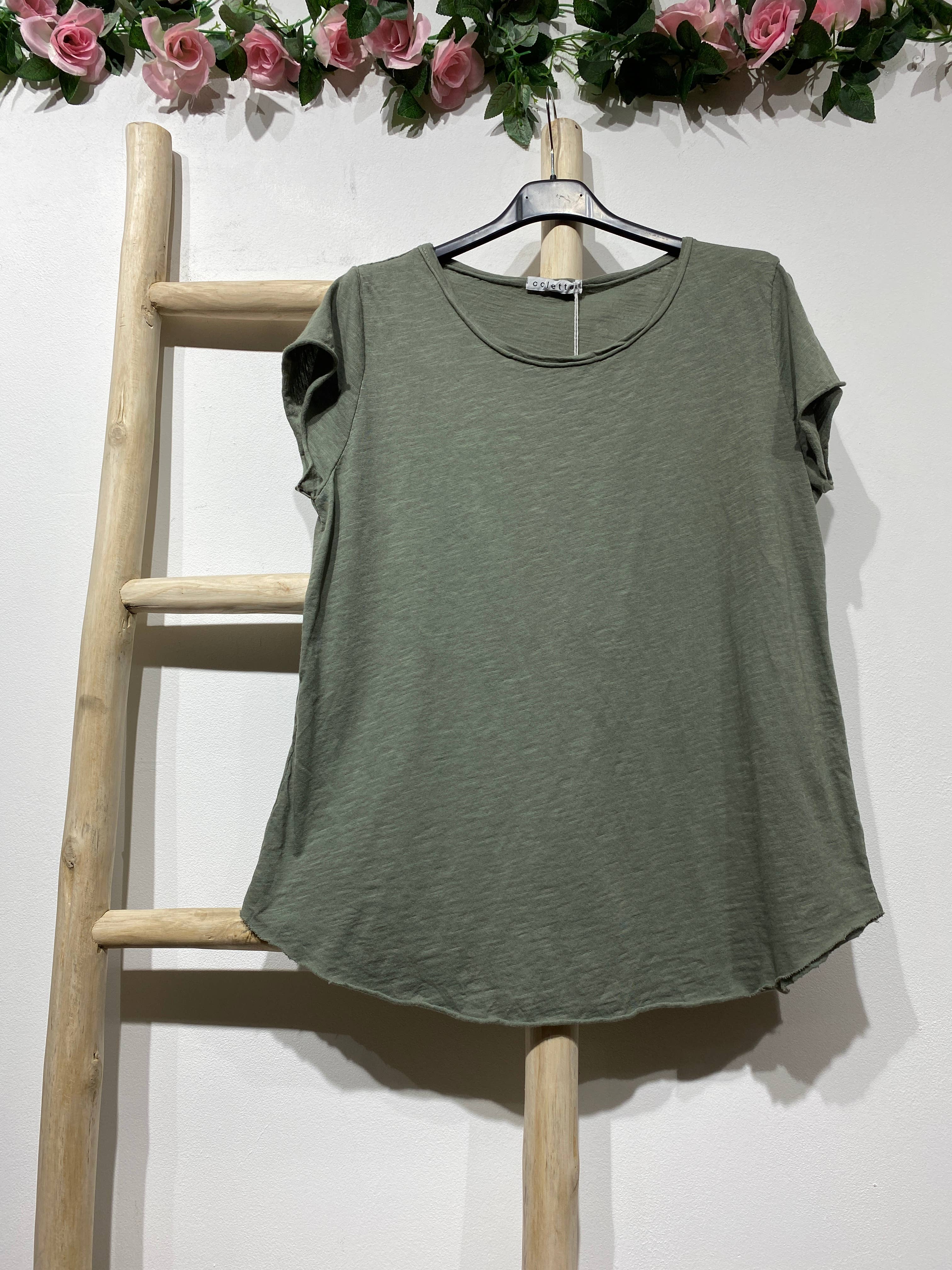 LINEN & COTTON HOUSE – Engroshandel T-shirt – til kvinder – Bomuld t-shirt med rund hals, basis 81179