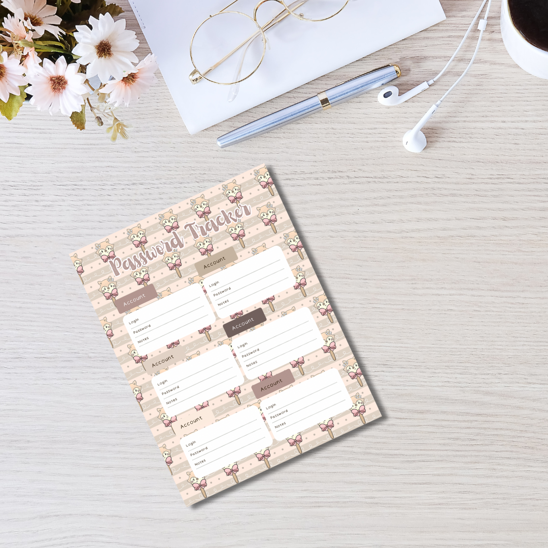 Missh Shop - Wholesale Journal/Diary - Password Tracker 20 pages 160 passwords1