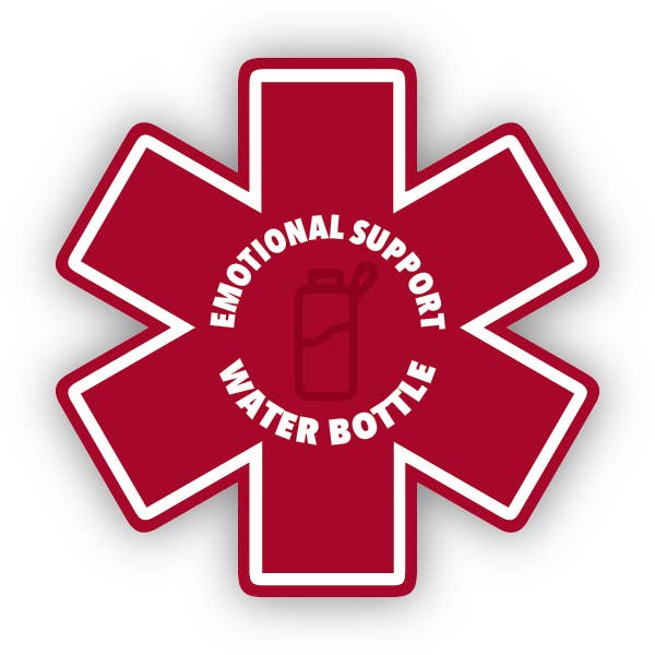 Følelsesmæssig støtte Vandflaske-KLISTERMÆRKE for engroshandel hos Jargo