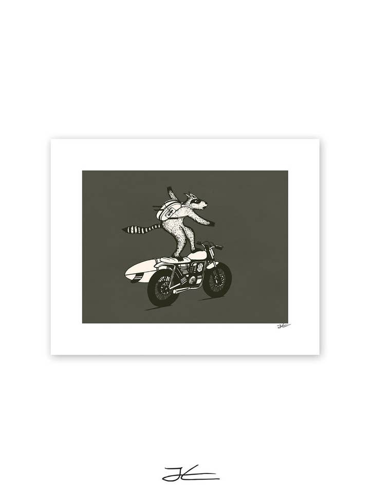 Radical Raccoon - Print/ Framed Print for wholesale by Jonas Claesson