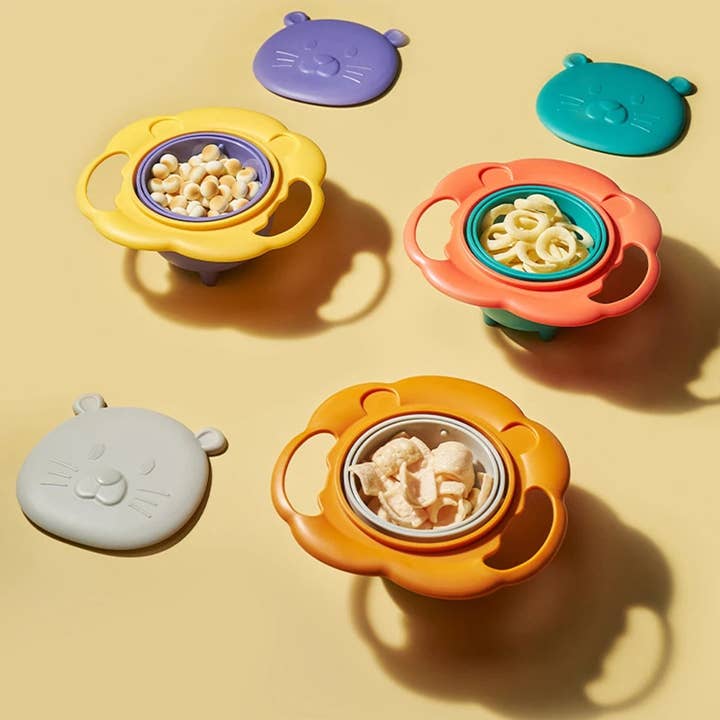 PatPat - Wholesale Bowl - Kids & Baby - Baby Gyro Bowl 360° Spill Resistant Gyro Bowl with Lid
