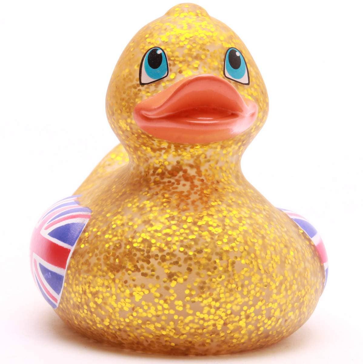 Duckshop - Wholesale Bath Toy - Baby - Rubber Duck Union Jack Glitter - gold - Rubber Duck3
