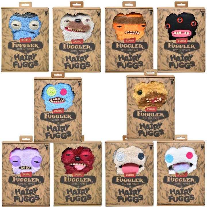 Fuggler Nine Inch Hairy Plush Window Box Series One for wholesale by Deluxe Import Trading