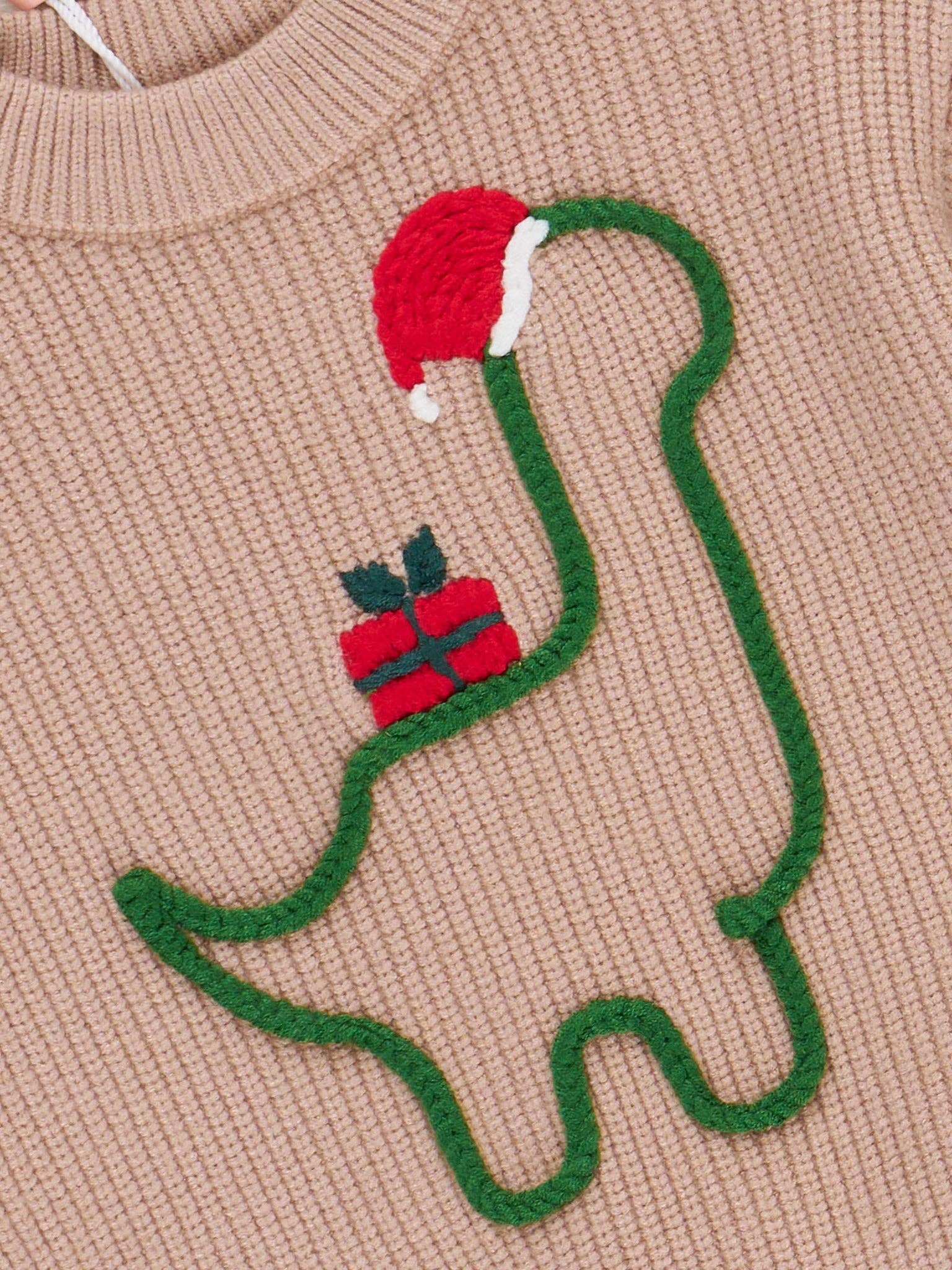 Marie Nicole Clothing - Wholesale Knit Sweater - Kids - Merry Dino Present Sweater1